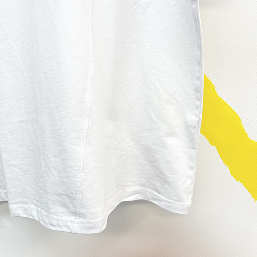 ロエベ 幾何学的なラインデザインルーズラウンドネック半袖Tシャツ