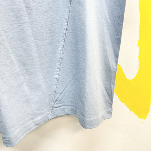 ロエベ 幾何学的なラインデザインルーズラウンドネック半袖Tシャツ