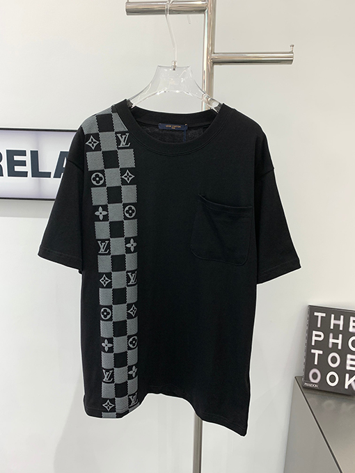 ルイヴィトン  スチールプリントバックロゴプリント半袖Tシャツ