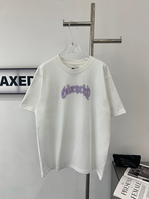 ジバンシイスーパーコピー 新しい文字反射ライトニングプリント半袖Tシャツ