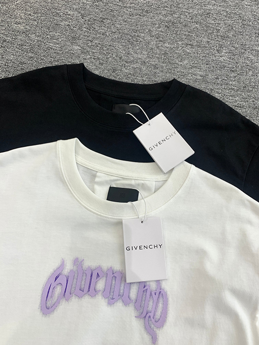 ジバンシイスーパーコピー 新しい文字反射ライトニングプリント半袖Tシャツ