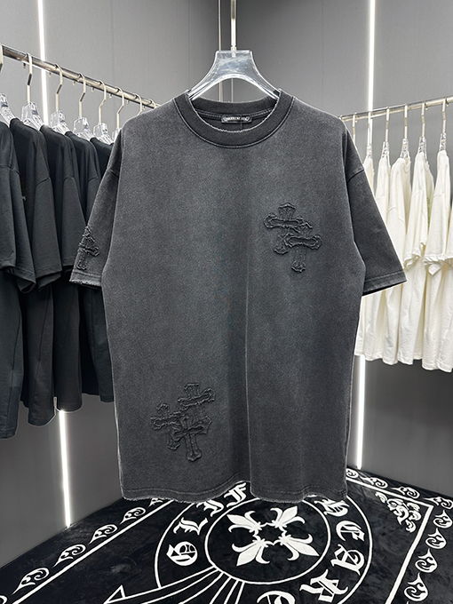 クロムハーツ ウォッシング アップリケ刺繍 半袖Tシャツ