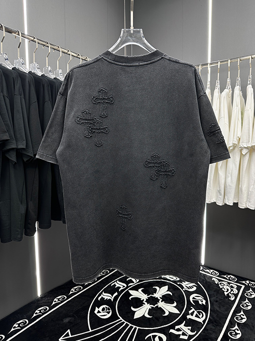 クロムハーツ ウォッシング アップリケ刺繍 半袖Tシャツ