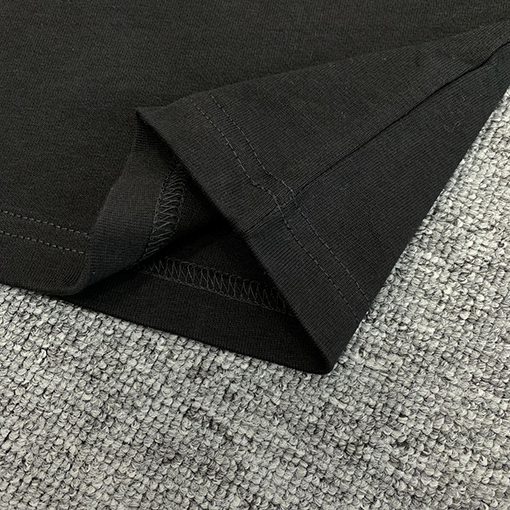 バレンシアガ 新しいオレンジ色のロゴ発泡前後に印刷された涙の鬼符半袖Tシャツ