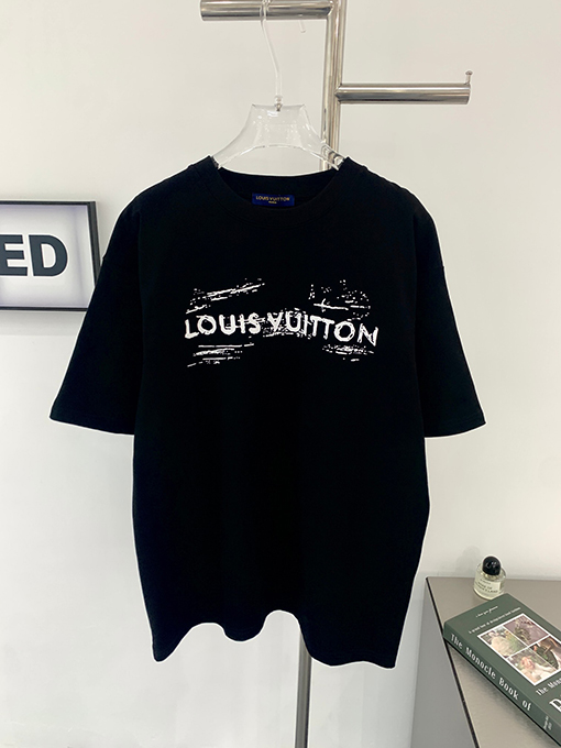ルイヴィトン アルファベットの落書きプリント半袖Tシャツ