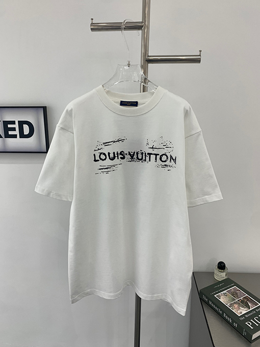 ルイヴィトン アルファベットの落書きプリント半袖Tシャツ