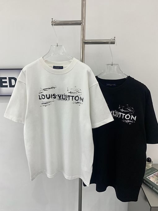 ルイヴィトン アルファベットの落書きプリント半袖Tシャツ