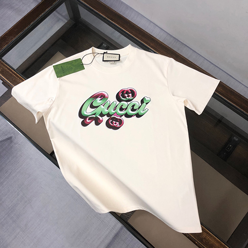 グッチ カップルモデルのベアー半袖Tシャツ