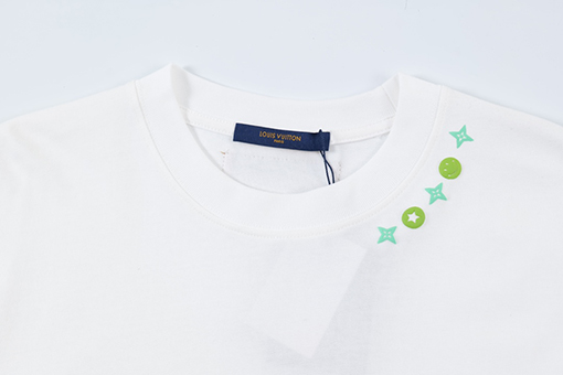 ルイヴィトンスーパーコピー 新しいファッションプリントロゴラウンドネック半袖Tシャツ