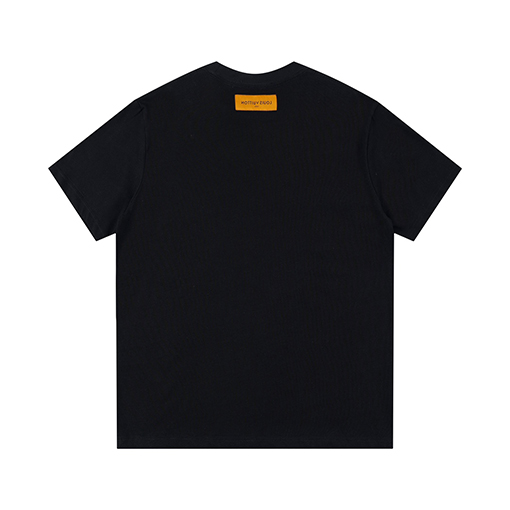 ルイヴィトンスーパーコピー 新しいファッションプリントロゴラウンドネック半袖Tシャツ