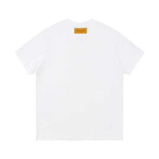 ルイヴィトン  新しいファッションプリントロゴラウンドネック半袖Tシャツ