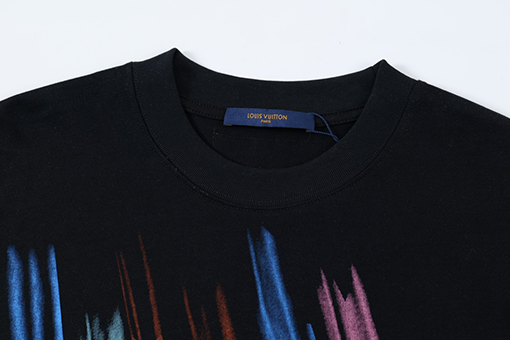 ルイヴィトン  新しいファッションプリントロゴラウンドネック半袖Tシャツ