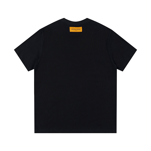 ルイヴィトン  新しいファッションプリントロゴラウンドネック半袖Tシャツ