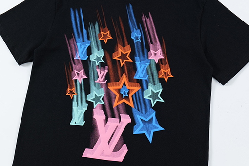 ルイヴィトン  新しいファッションプリントロゴラウンドネック半袖Tシャツ