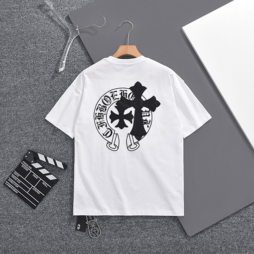 クロムハーツ 新しいファッションラウンドネック半袖Tシャツ