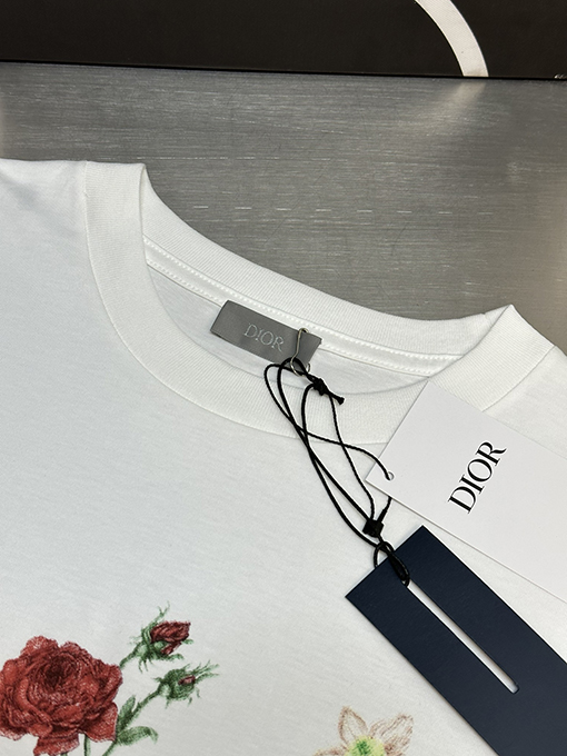ディオール 植物ロゴ標本プリント半袖Tシャツ