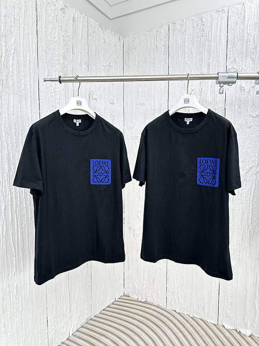 ロエベ ポケット刺繍柄クルーネック半袖Tシャツ
