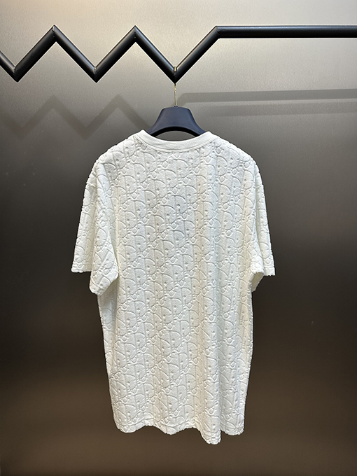 ディオール フルプリントのアルファベットタオル半袖Tシャツ