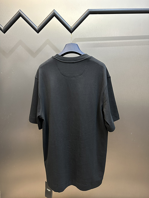 フェンディコピー メタリックFマーク半袖Tシャツ