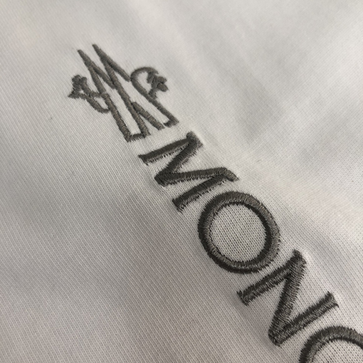 モンクレールコピー  刺繍ロゴデザイン半袖Tシャツ