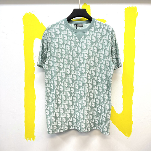 ディオールスーパーコピー タオル刺繍平織りニット生地半袖Tシャツ