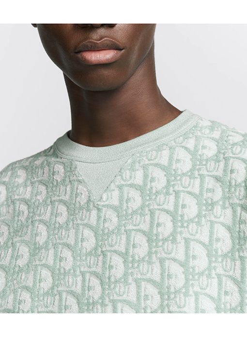 ディオールスーパーコピー タオル刺繍平織りニット生地半袖Tシャツ