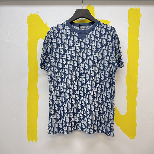 ディオールスーパーコピー タオル刺繍平織りニット生地半袖Tシャツ