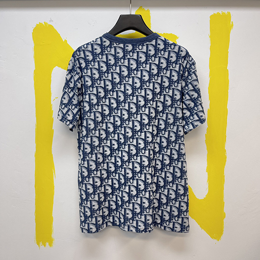 ディオールスーパーコピー タオル刺繍平織りニット生地半袖Tシャツ