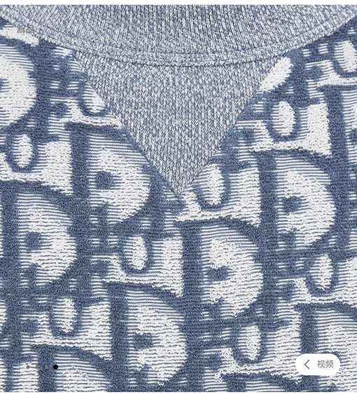 ディオールスーパーコピー  タオル刺繍平織りニット生地半袖Tシャツ
