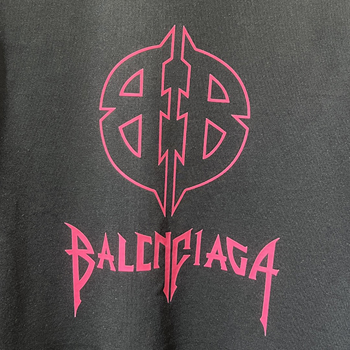 バレンシアガ 胸のクラシックなダブルB文字ロゴパターン半袖Tシャツ