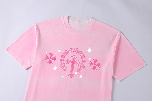 クロムハーツ 新しいウォッシュファッションラウンドネック半袖Tシャツ
