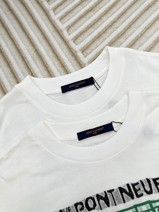 ルイヴィトン 新しいピクセルレンダリング融合ジャカード半袖Tシャツ
