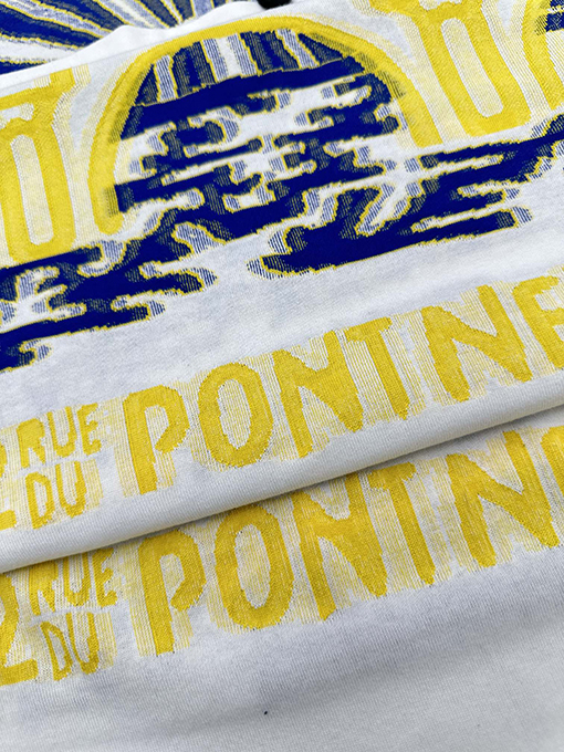 ルイヴィトン 新しいピクセルレンダリング融合ジャカード半袖Tシャツ
