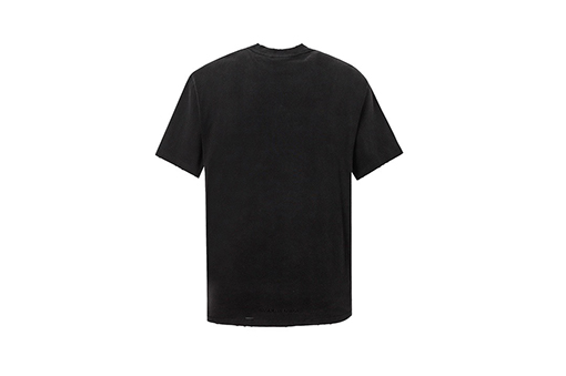 バレンシアガ 白インク直噴デジタルプリント磨耗技術半袖Tシャツ