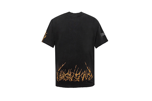 バレンシアガ 新しい鉄塔すり減ったインクジェット落書きプリント半袖Tシャツ