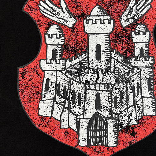 バレンシアガ 城のプリントクラフト半袖Tシャツ