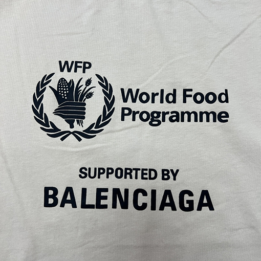 バレンシアガ  新しい世界の食糧半袖Tシャツ