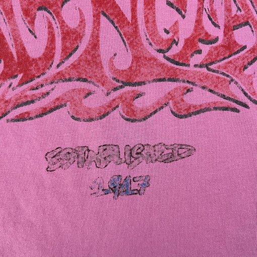 バレンシアガコピー ウォッシュソルトミルヴィンテージプリントトーテムクルーネック半袖Tシャツ
