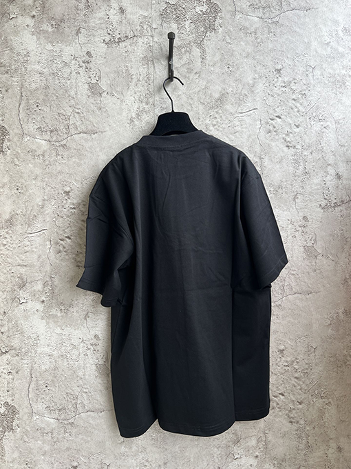 バレンシアガ ポートレートアルファベットロゴラウンドネックファッション半袖Tシャツ
