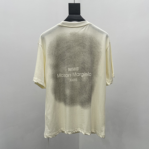 マルタンマルジェラ 前後ロゴ刺繍半袖Tシャツ