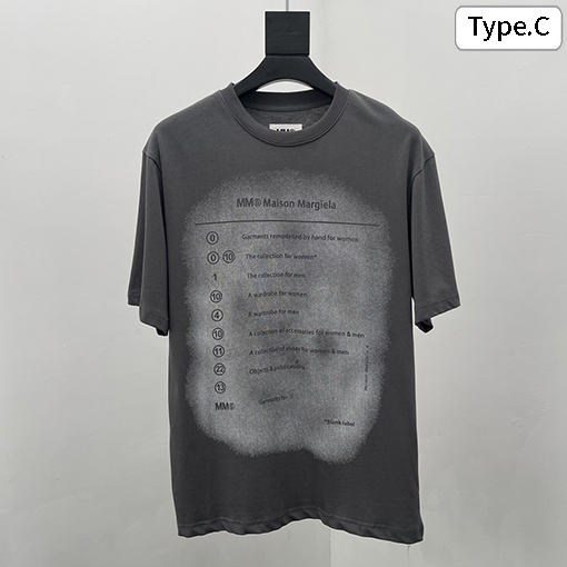 マルタンマルジェラ 前後ロゴ刺繍半袖Tシャツ