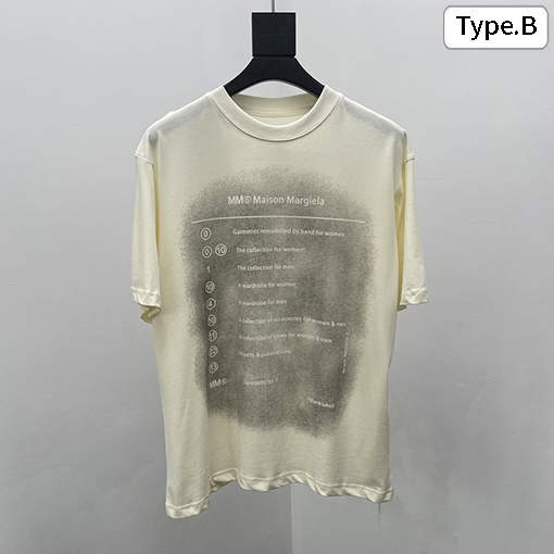 マルタンマルジェラ 前後ロゴ刺繍半袖Tシャツ