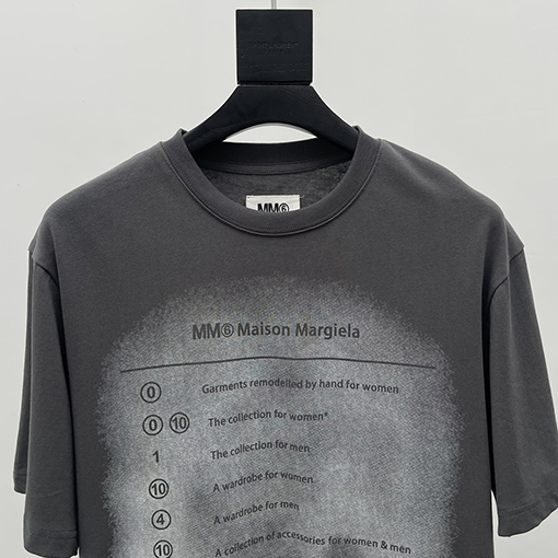 マルタンマルジェラ 前後ロゴ刺繍半袖Tシャツ