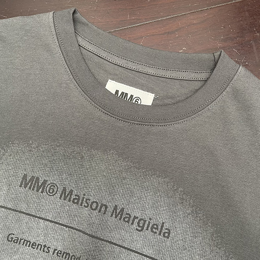 マルタンマルジェラ 前後ロゴ刺繍半袖Tシャツ