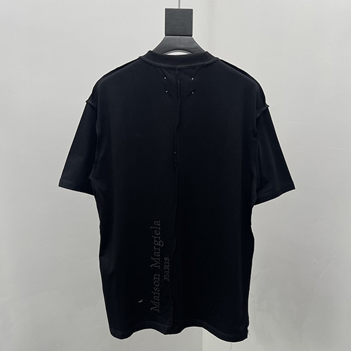 マルタンマルジェラ 前後ロゴ刺繍半袖Tシャツ