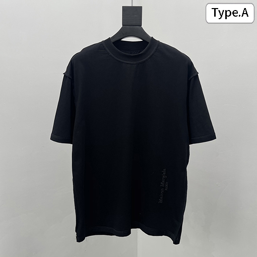 マルタンマルジェラ 前後ロゴ刺繍半袖Tシャツ