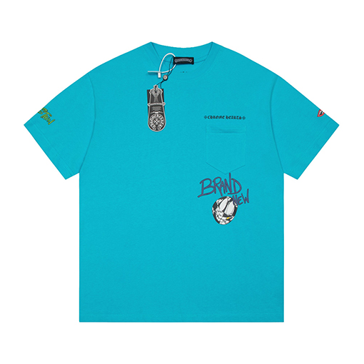クロムハーツスーパーコピー Matty boyロゴ限定クルーネックグラフィティプリント半袖Tシャツ