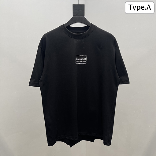 マルタンマルジェラ 前後ロゴ刺繍半袖Tシャツ