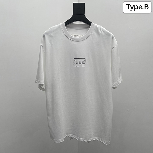 マルタンマルジェラ 前後ロゴ刺繍半袖Tシャツ