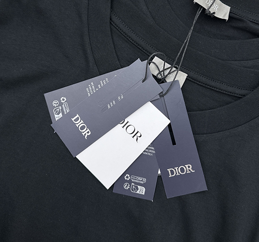 ディオール   新しい手書きのスズランプリント半袖Tシャツ